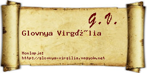 Glovnya Virgília névjegykártya